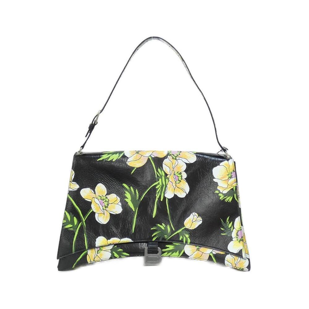 Balenciaga Crush bag striking yellow Floral Flower black leather